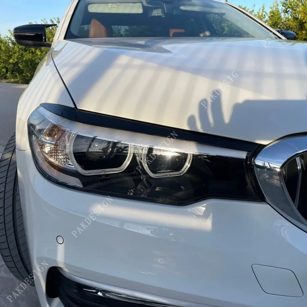 Przedni reflektor powieki brwi do BMW serii 5 G30 G31 G38 F90 M5 525I 530I 540I 2017-2021 Wysokiej jakości przedni bodykit ABS