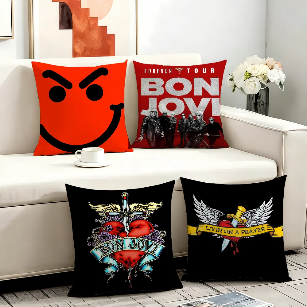 Band B-Bon J-Jovi cushion cover Anti-dustmite Sofa Cushion Decorative Office Cover Lounge Area Indoor & Outdoor Use