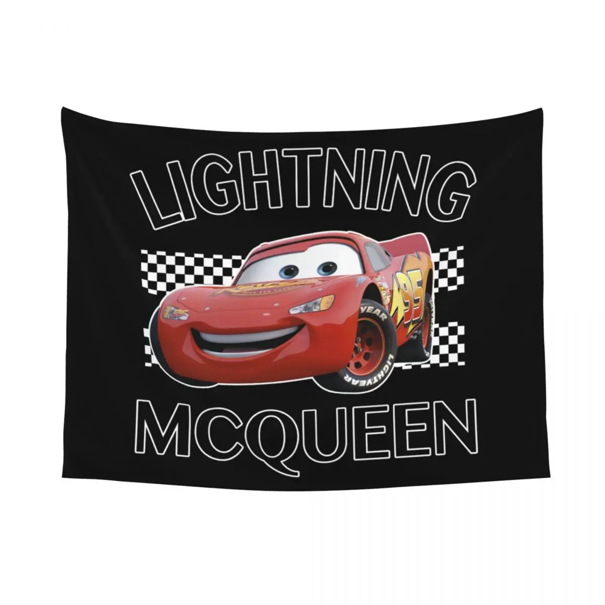 Custom Lightning McQueen Anime Hippie Tapestry for Living Room Dorm Decoration Tapestries Home Decor