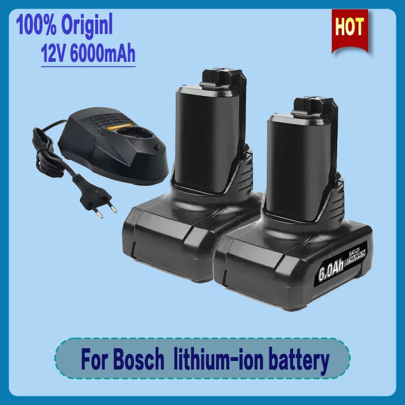 

100% Originl 10.8V 12V 6AH rechargeable lithium-ion battery, suitable for Bosch BAT411 BAT412 BAT412A BAT41 3A