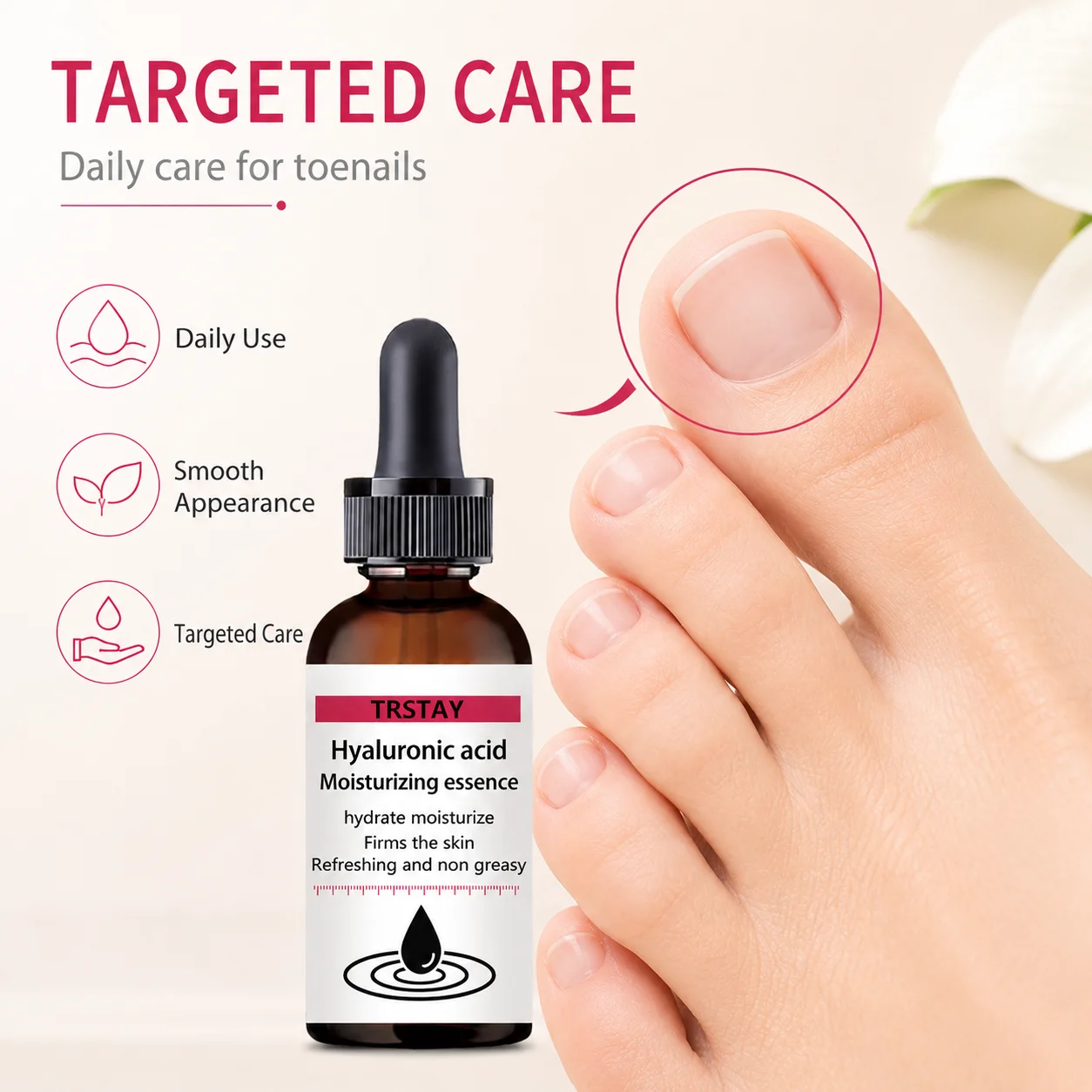 TRSTAY Nail Moisturizing Serum, Daily Moisturizing for Hands and Feet, Refreshing and Non-Greasy Nail Oil