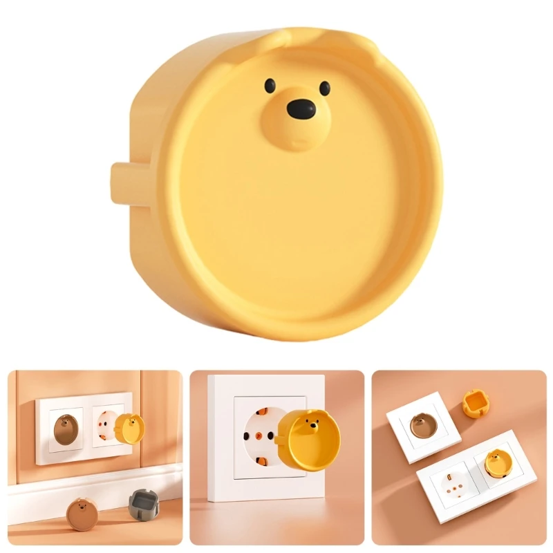 Childproof Power Socket Protective Caps Silicone Dust Proof Cover Infant Safety Electrical Outlet Cover for EU Plugs