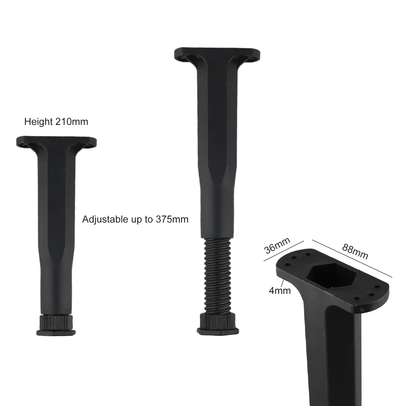Strengthened Adjustable Plastic Telescopic Furniture Stand Home Improvement DIY Supplies Accessories For Bed Sofa Support image 2