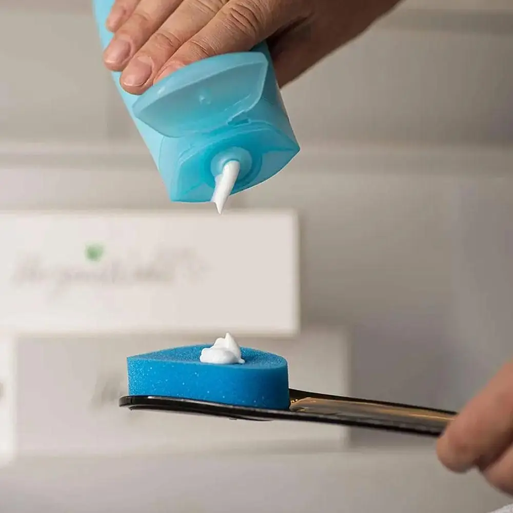 Durable Color Random Back Applicator Sponge Velvet Cloth Back Beauty Brush Self-adjust Foldable Lotion Applicator Brush Lotion