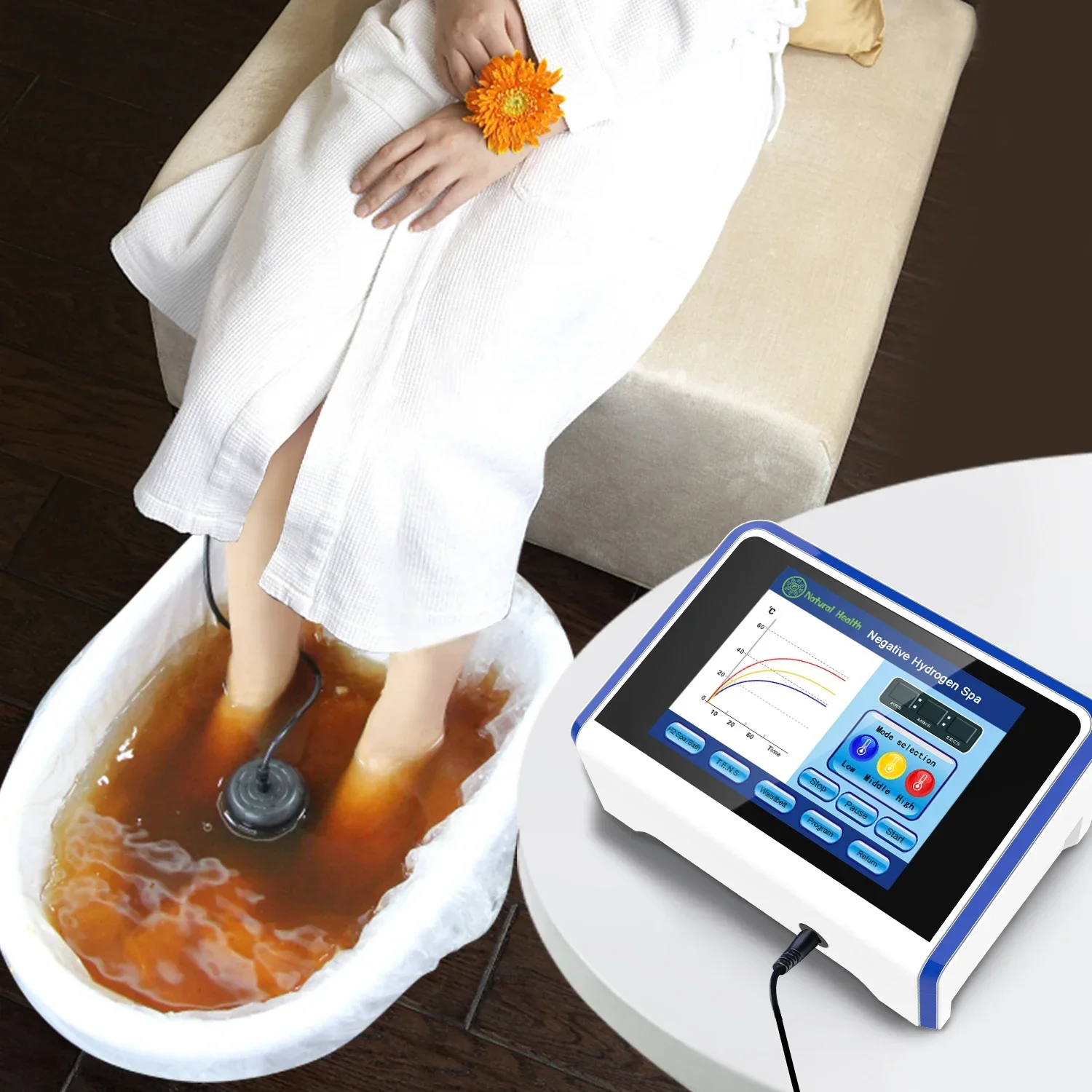 

Advanced Foot Detoxification Machine Purify Hydrogen Foot Detox Body Bath SPA Equipment