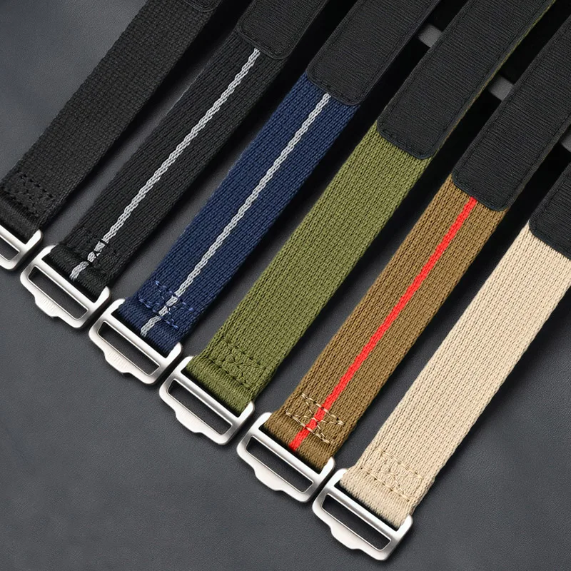 20mm 22mm Hook and Loop Fastener Nylon Watch Strap Bracelet for Tudor Seiko Watchband Men Women Replacement Universal Wristband