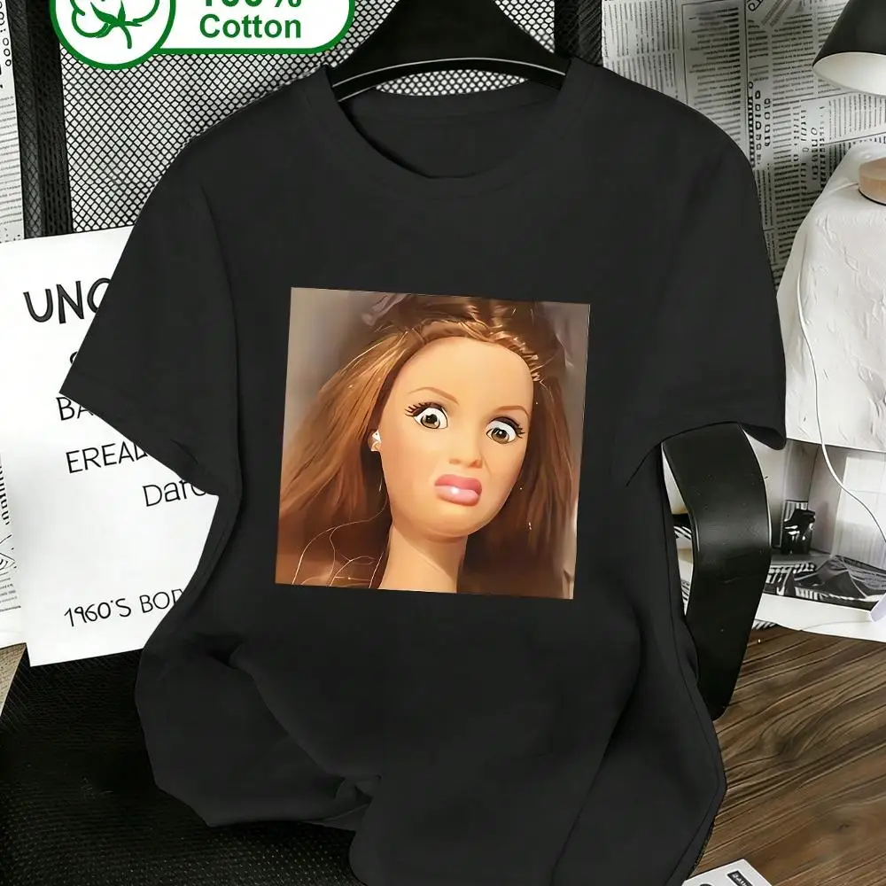Women s 100% Cotton Short Sleeve T-Shirt, Featuring Exquisite Printed Design, Suitable For Outdoor Wear, Summer Clothing, Women s Graphic Print C