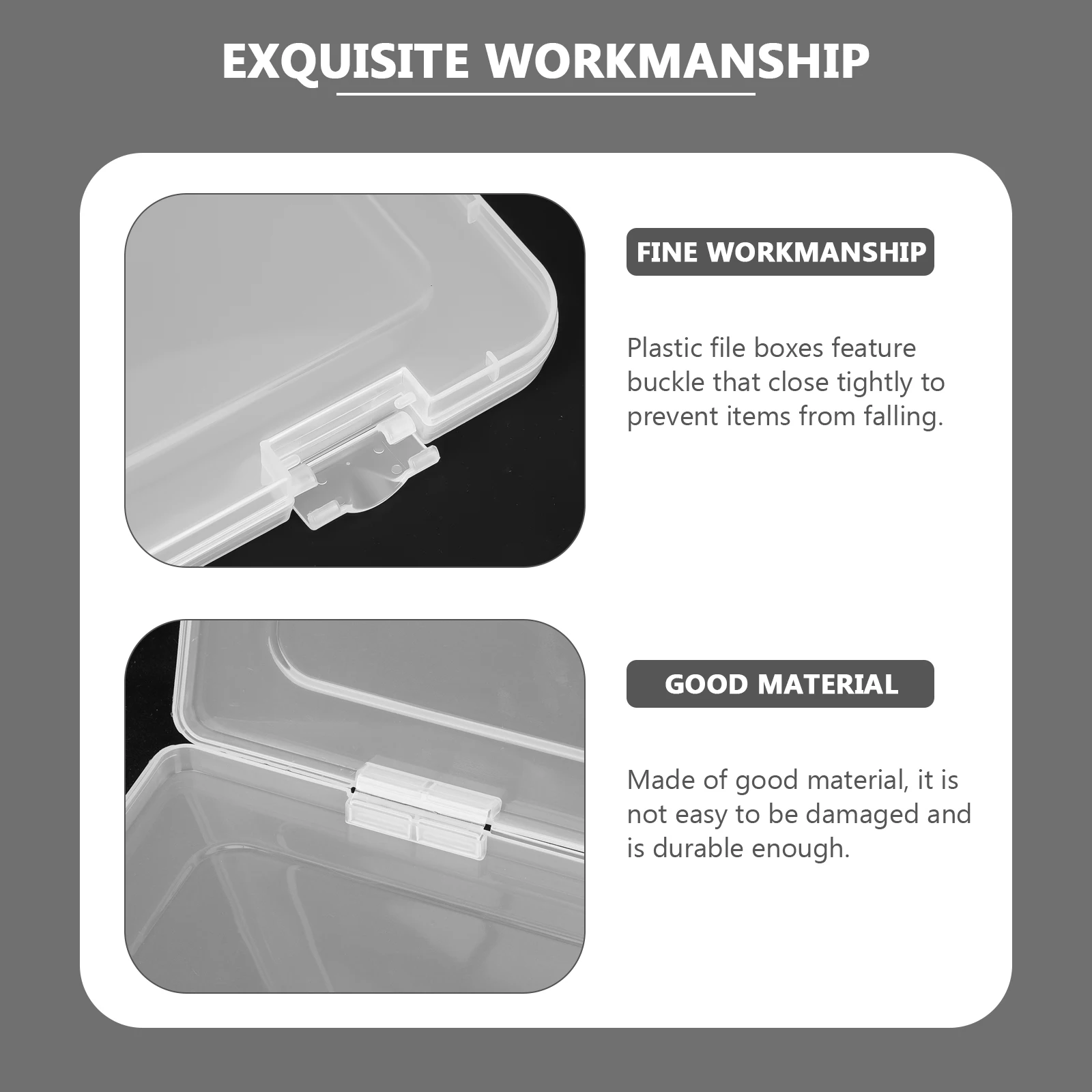 

Transparent Paper Multi-Function File Organizer Portable Document Storage Box For Office Home Study Lightweight