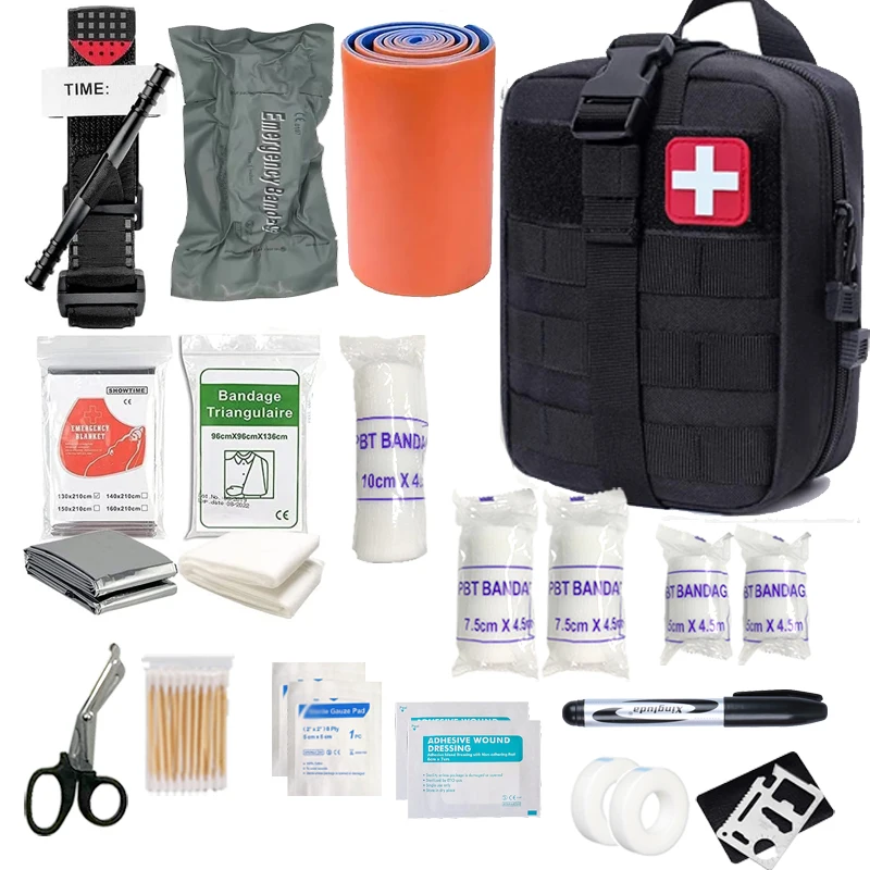 70pcs IFAK First Aid Kit with Tourniquet, EMT IFAK Medical Kit, Emergency Survival Backpack, Camping Gear Supplies