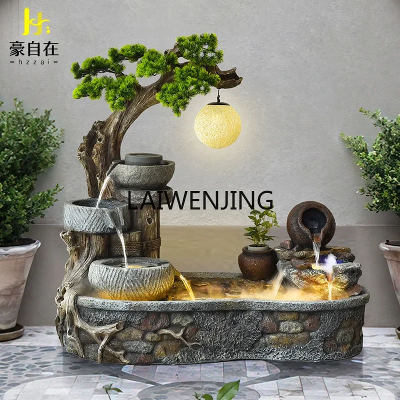 

MJY flowing water feng shui wheel rockery fountain balcony fish tank fish pond outdoor landscape ornament