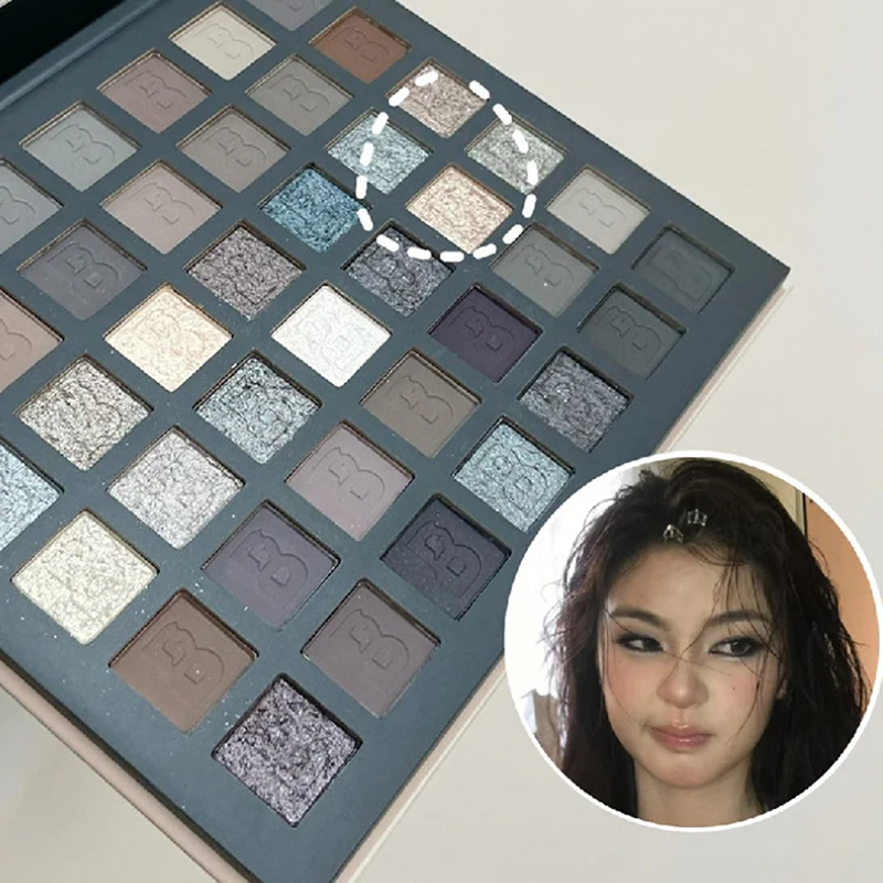 

【WHB】HERORANGE 42 Colors Smoked Eyeshadow Palette Pearlescent Shimmer Eyeshadow Matte Glitter Pigment Long Lasting Eye Makeup