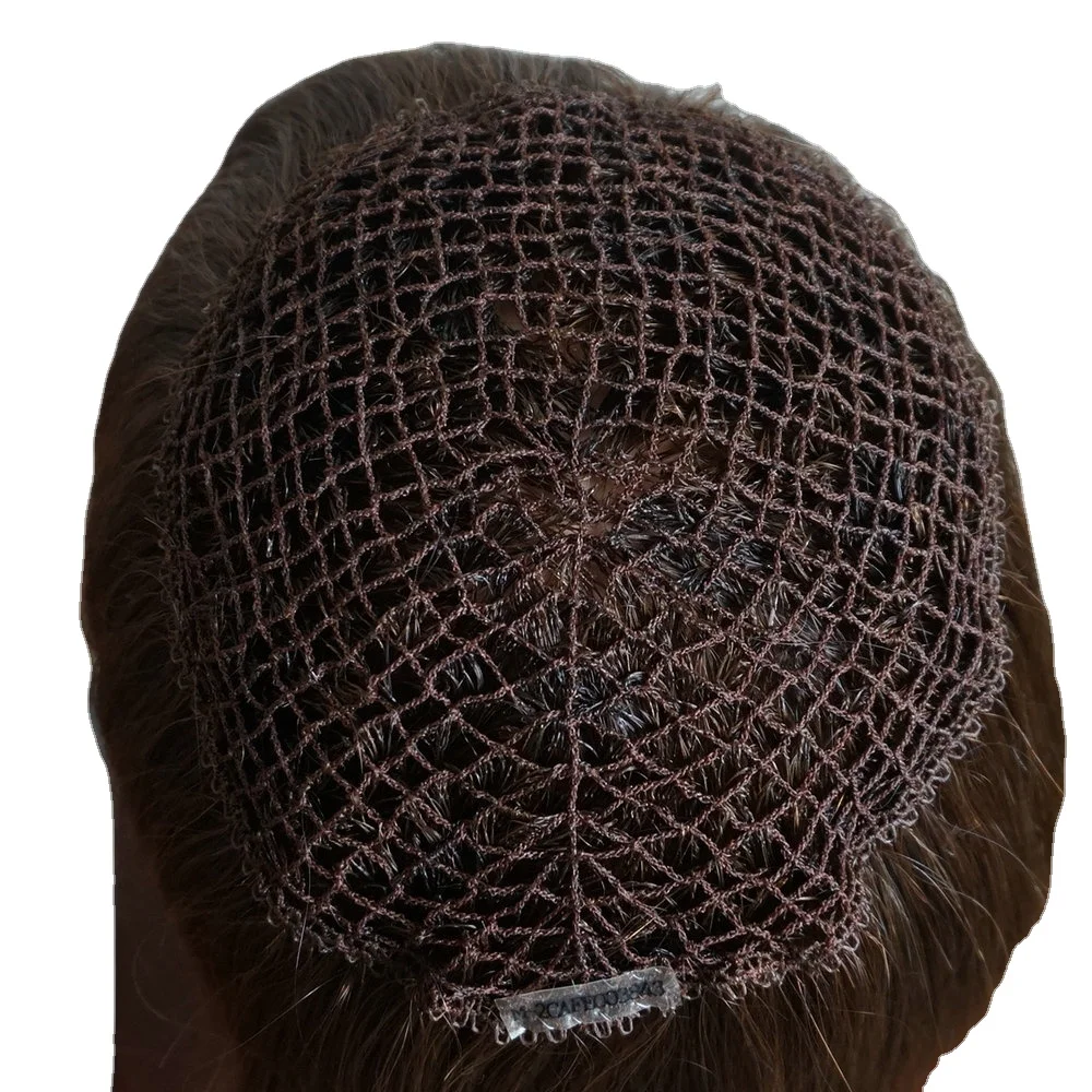 Chinese Cuticle Remy Hair Topper Women Fishnet Accessories 100 Human Real Hair Closure Hair Decoration Network