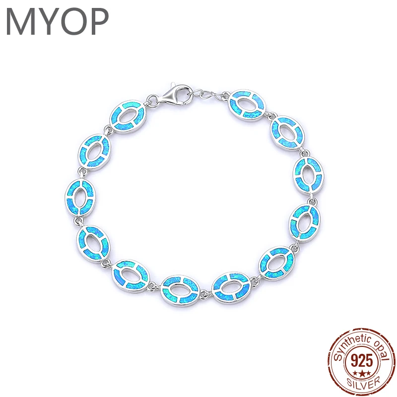 MYOP Rhythmic Joy Garden Party 925 Sterling Silver Opal Bracelet