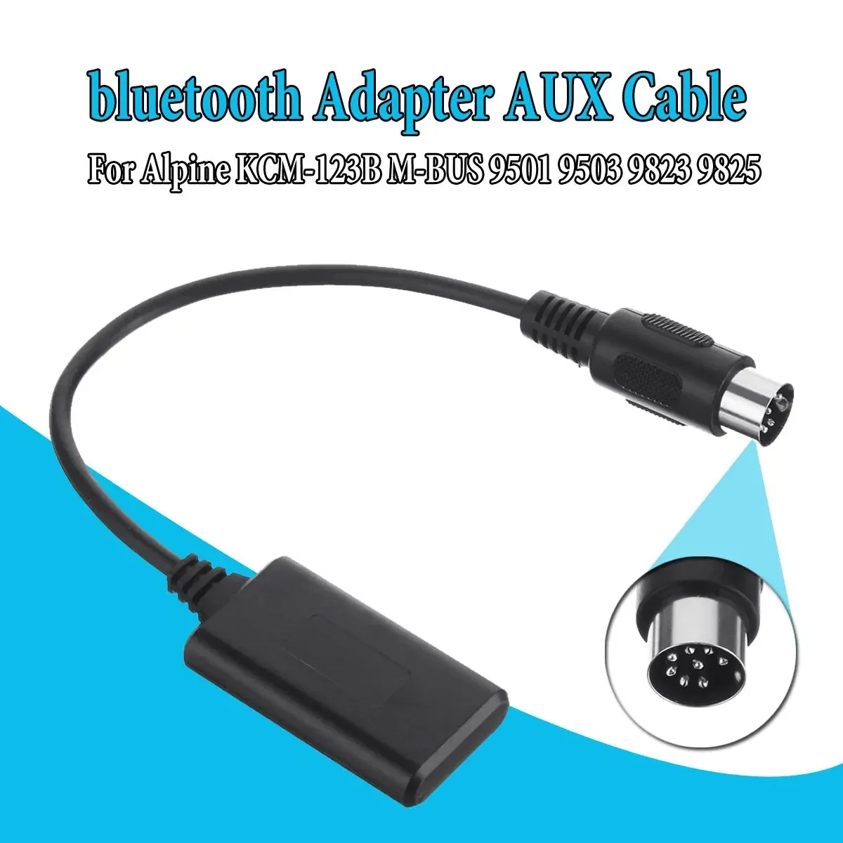 Car bluetooth Adapter Music Aux Module Cable Stereo AUX-IN Audio Radio Receiver 9501 9503 9823 9825 For Alpine KCM-123B M-BUS