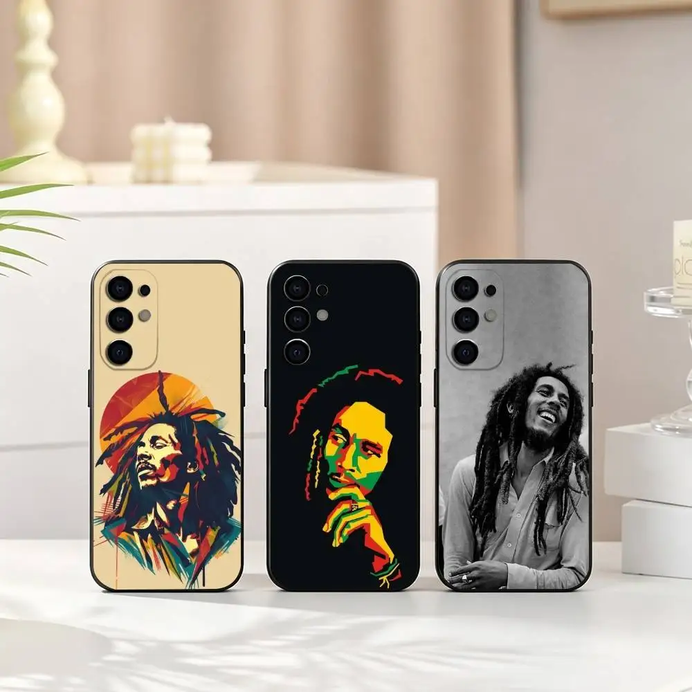 Bob Marley Reggae Pop Art  Phone Case Black Silicone Soft For Samsung S25,S24,S21,S22,S23,S30,Ultra,S20,Plus,Fe,Lite