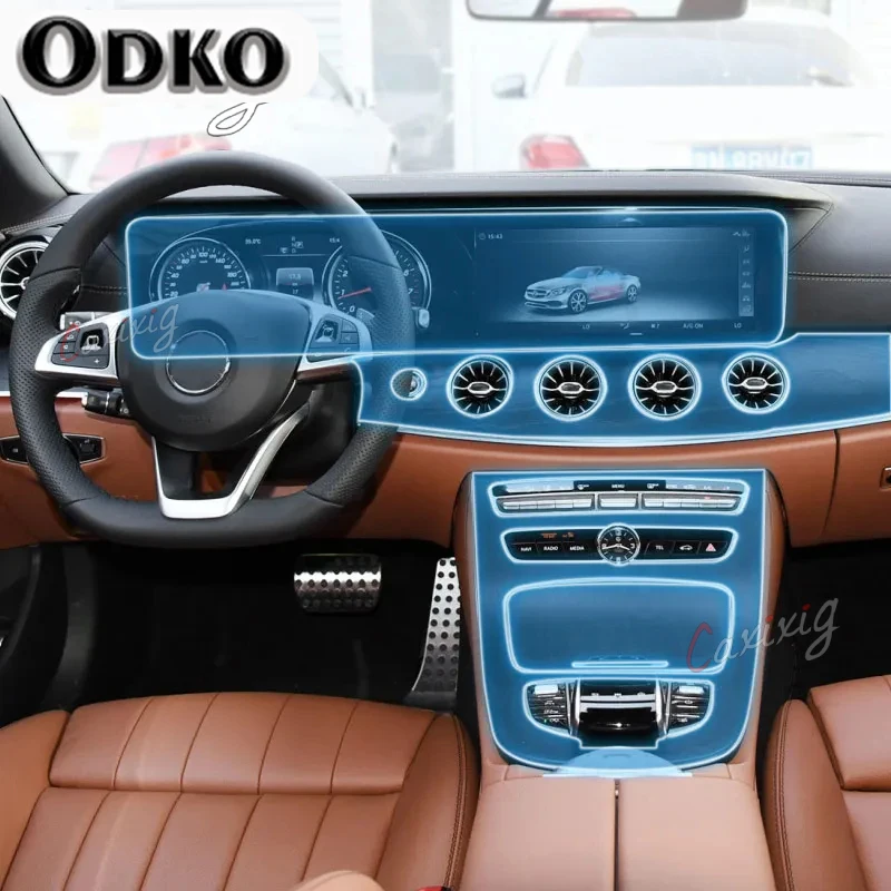 Voor Mercedes Benz Mb W213 E-Klasse 2016-2018 Auto Interieur Middenconsole Transparante TPU Ppf Beschermende Film Anti-Kras Reparatie