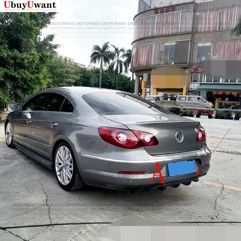 For CC For Volkswagen Passat CC Sedan 4Door 2009-2012 Rear Bumper Diffuser Splitters Spoiler Back lip Auto pa body kit