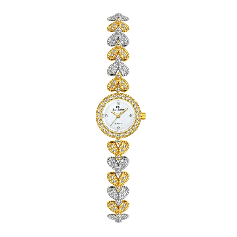 2022 nuovo arrivo di lusso diamante cuore braccialetto Chic piccolo quadrante orologio al quarzo impermeabile per le donne regalo di natale FA1738