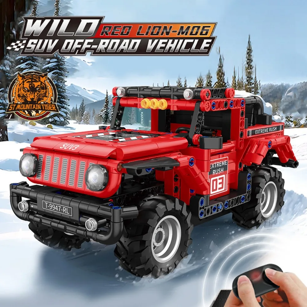 

Remote Control Off-road Truck Cars Building Block Model SUV Vehicl Bricks Children's Educational DIY Toys for Kid Gifts