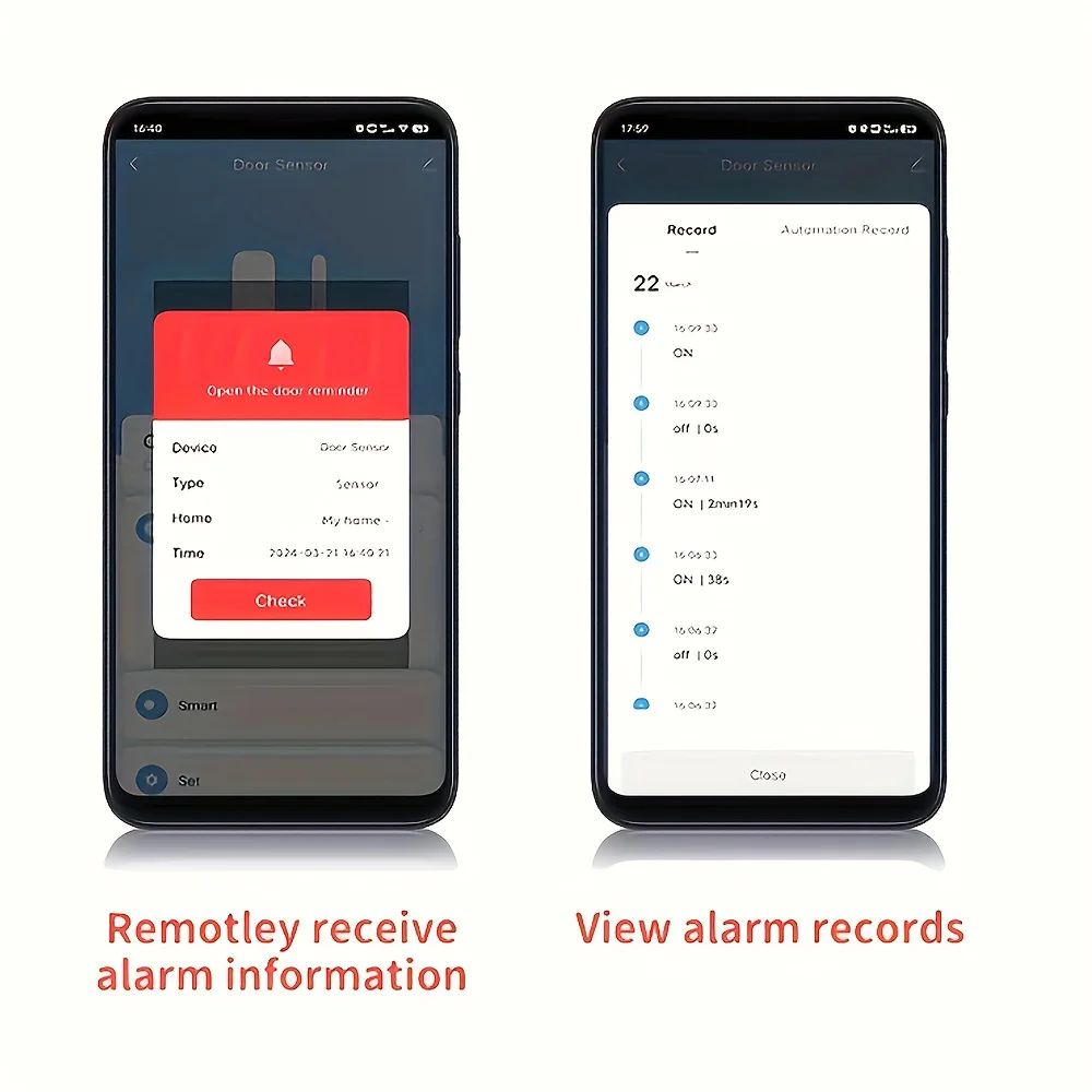 Sensor de puerta inteligente Tuya WiFi, detectores de puerta abierta y cerrada, sistema de alarma de protección de seguridad para el hogar, Control por aplicación Smart Life, 6 paquetes