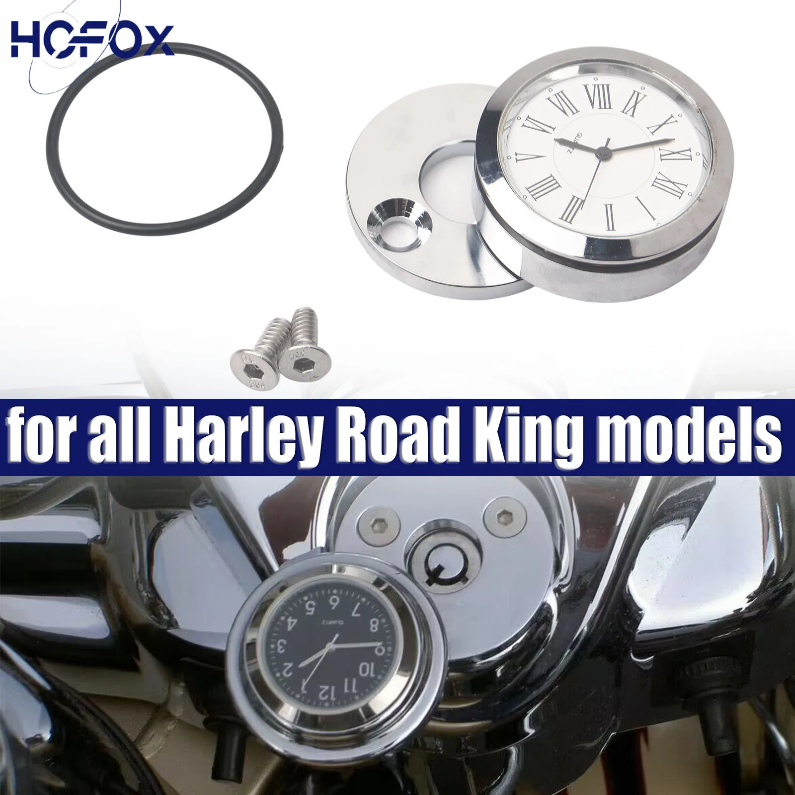 fork-lock cover fits all Harley Road King models Front Fork Lock Clock Cover