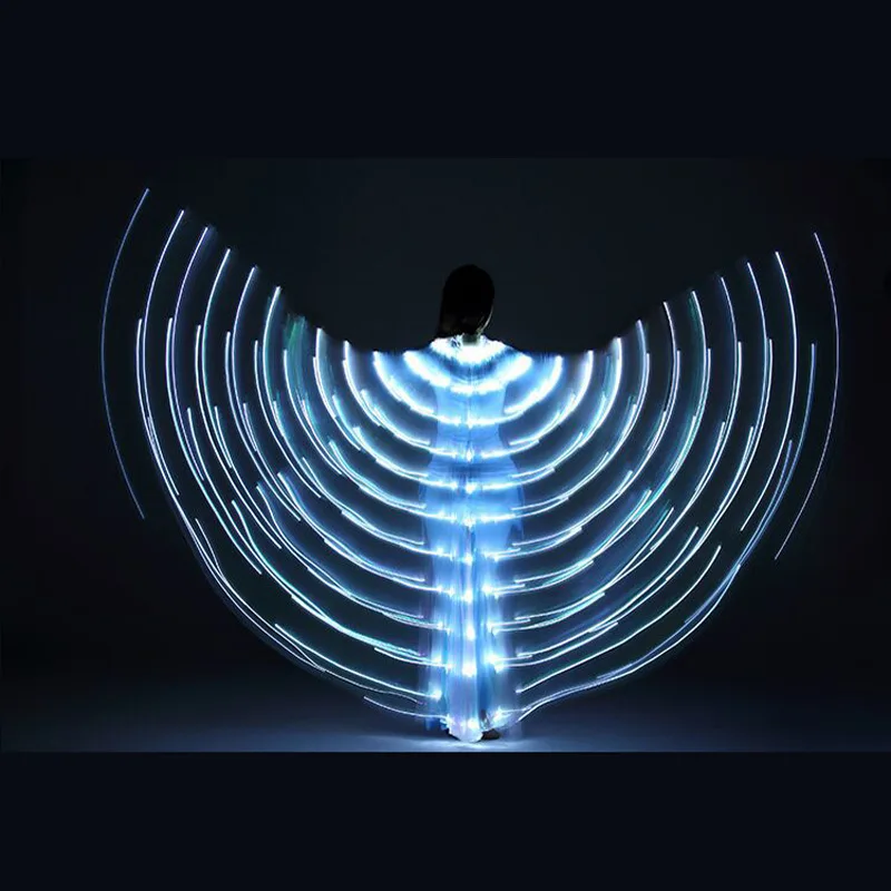 Asas de borboleta dança do ventre elfo dança adereços bar desempenho passarela modelo fluorescente capa