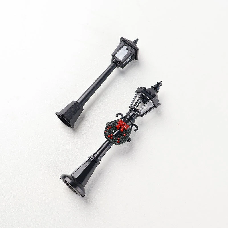 

XM1Pc микропейзаж маленький уличный фонарь Декор детская игрушка кукольный домик мини-модель уличного фонаря моделирование Рождественский венок уличный фонарь