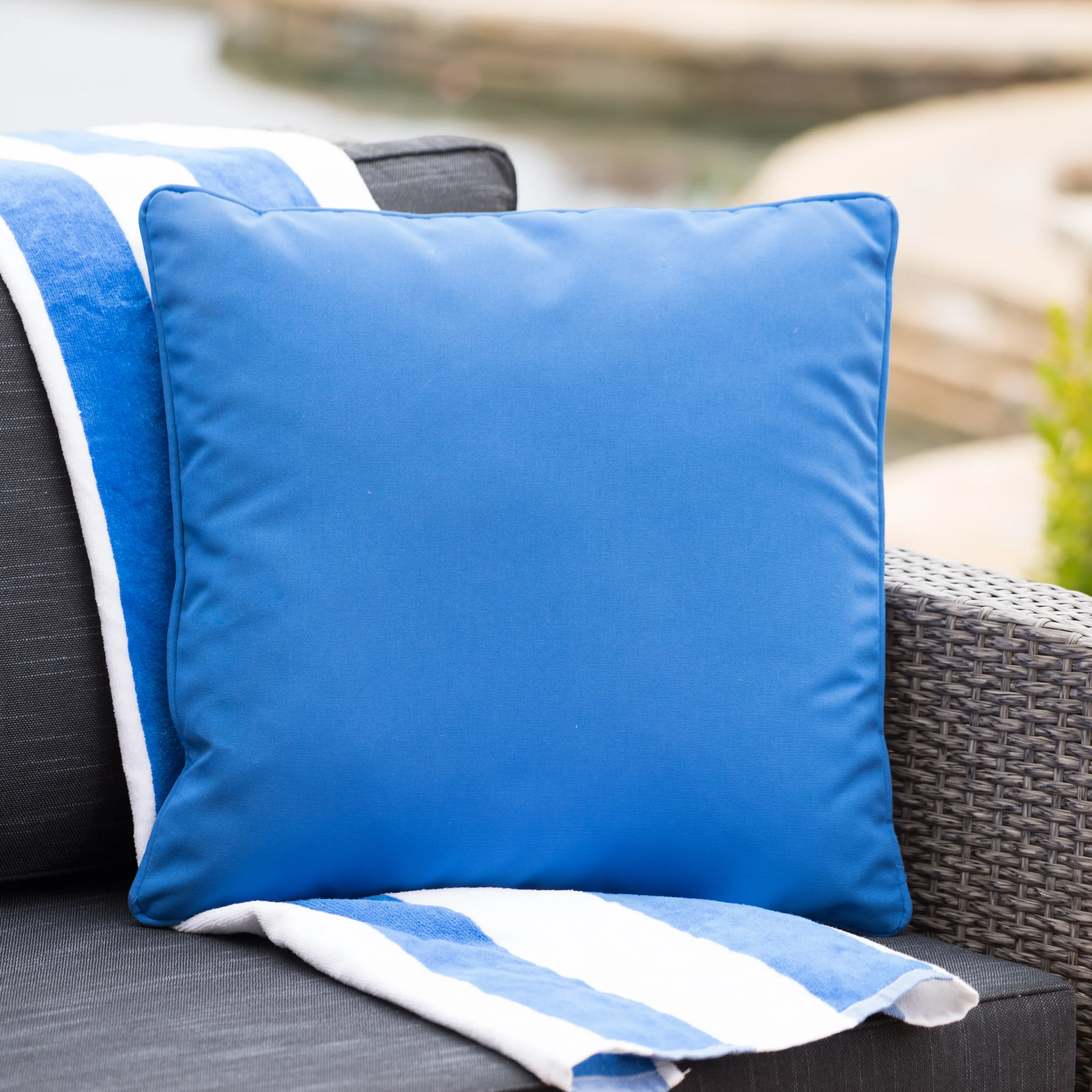 Outdoor Waterproof Throw Pillow Decorative Square Outdoor Pillows Cushion Patio Pillows