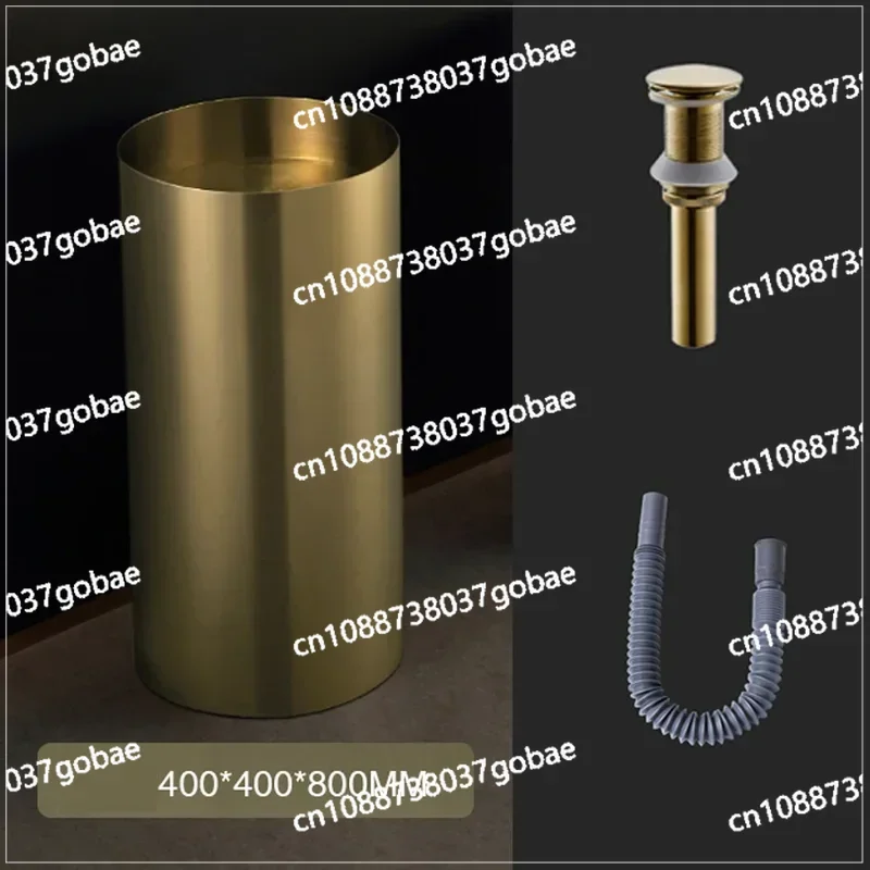 

Stainless Steel Wash Floor-Standing Faucet Copper Drain 70CM Inlet Pipe Light Luxury Bathroom Basin 80*40CM