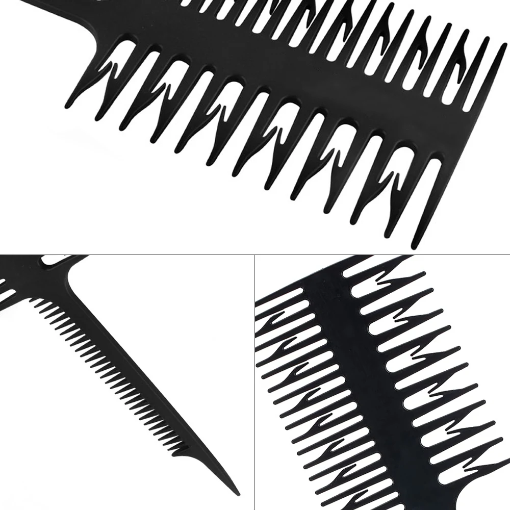 1Pc Hair Dyeing Highlight Brush Fish Wide Tooth Zone Rat Tai Hair Comb Professional Barber Hairdressing Salon Hair Styling Tool