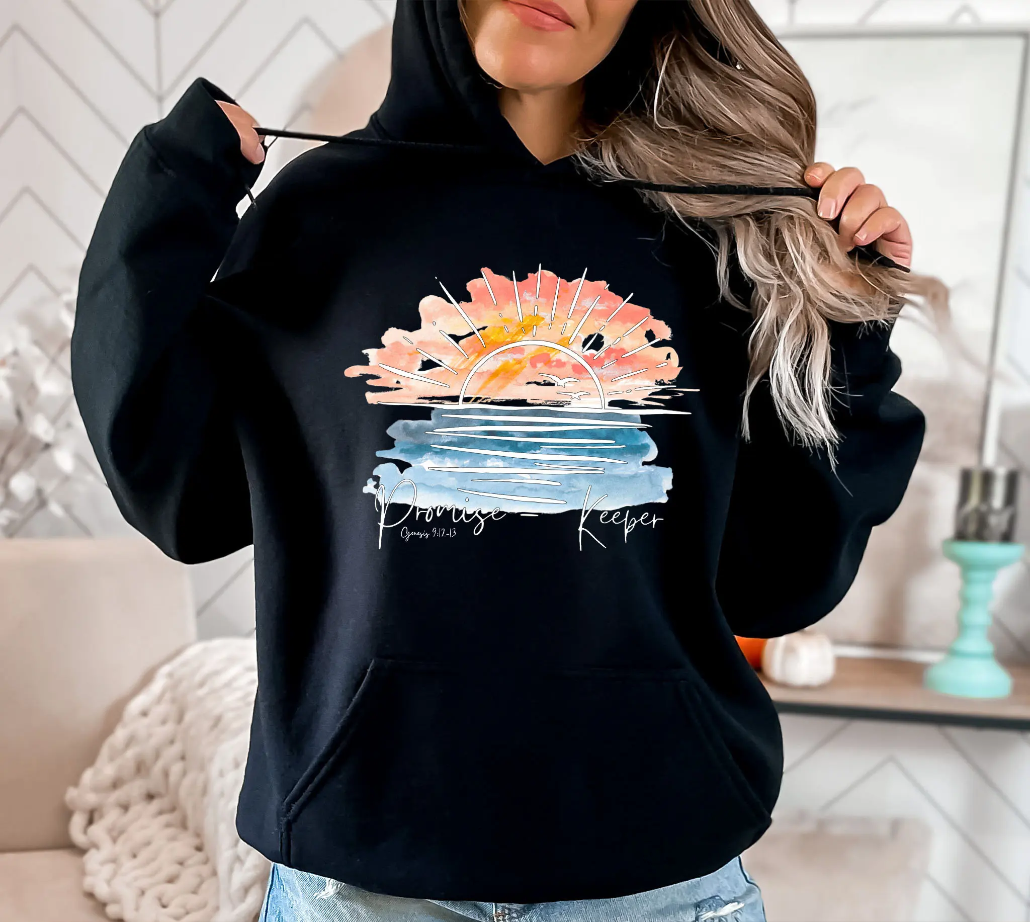 

Promise Keeper Sunset Hoodie Sweatshirt Women Long Sleeve Sweatshirt Pullover Tops Unisex Fashion Vintage Autumn Clothing