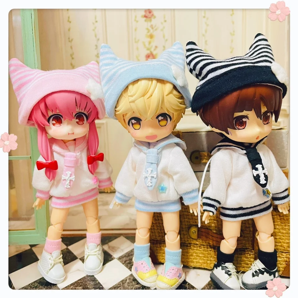 

ob11 doll clothes suitable for ob11 p9 size cute doll clothes sweater ob11 doll clothes set doll accessories (4 points)