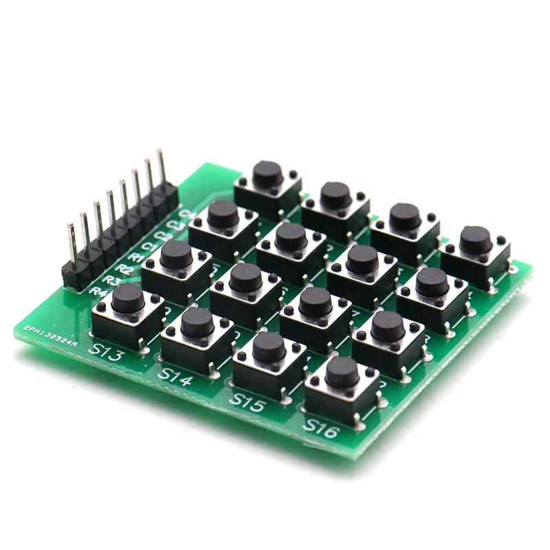 Micro S10PCS/witch, In-line Button, 4X4 Matrix Keyboard, 16 Buttons, MCU Extended Keyboard, Module