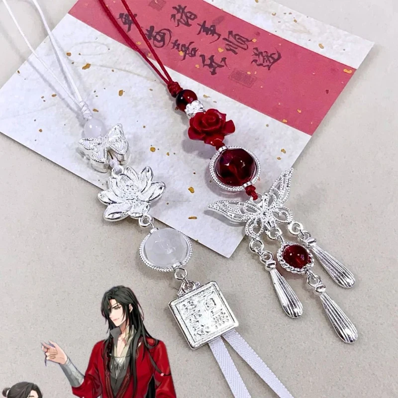 Anime Tian Guan Ci Fu Xie Lian Hua Cheng Mobile Phone Lanyard Heaven Official's Blessing Phone Straps Keychain Bags Pendant Gift
