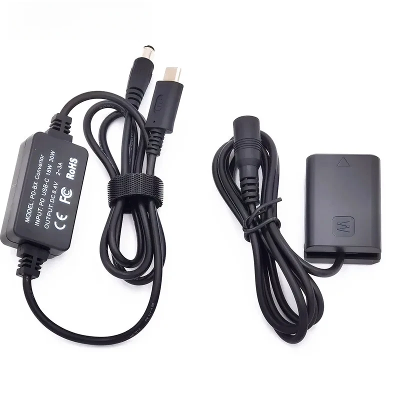 10 Uds PW20 acoplador CC NP FW50 DummyUSB C juego de adaptador de corriente alterna para Sony Alpha A6500 A6400 A6300 A7 A7II A7RII A7SII A7S2 A7R A7R2