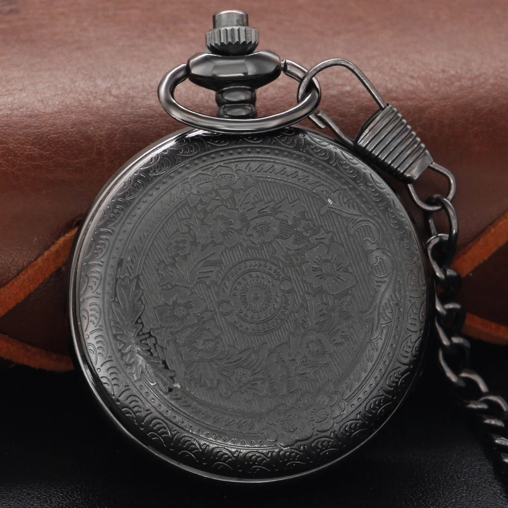 Black Number to Dear Son Quartz Men's Pocket Watch Fashion Pendant Necklace Male and Female Students Festival Gift