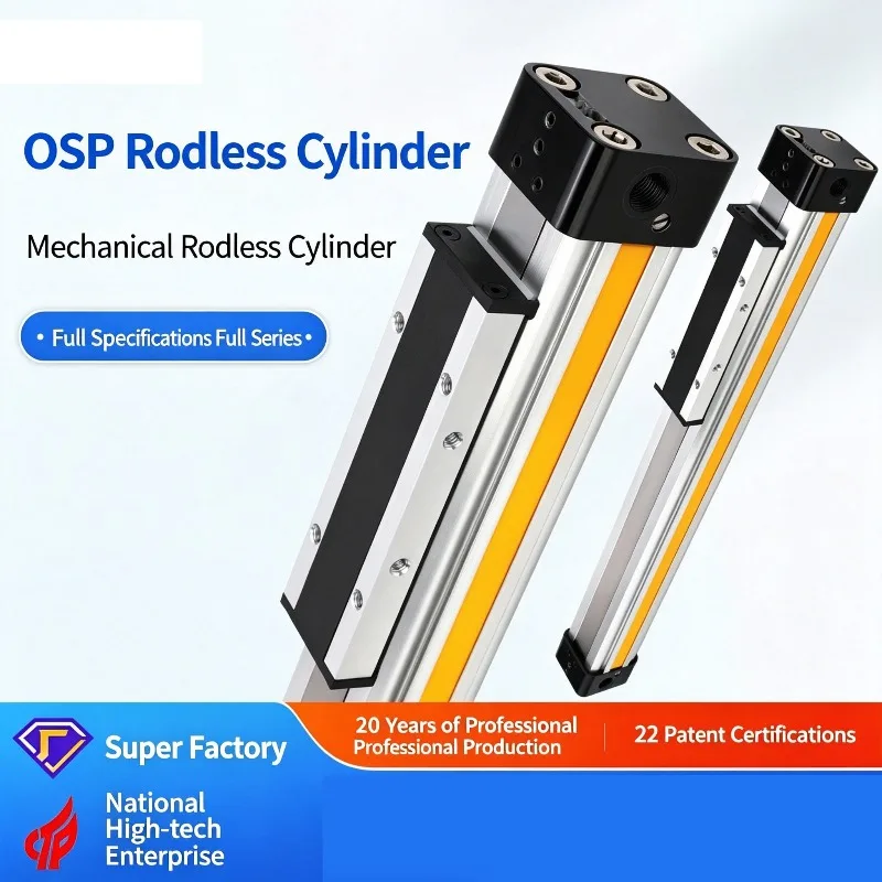 Mechanically Jointed Double Acting Rodless High Thrust OSP-25 Piston Small Part OSP 25/32/40 Pneumatic Air Cylinder