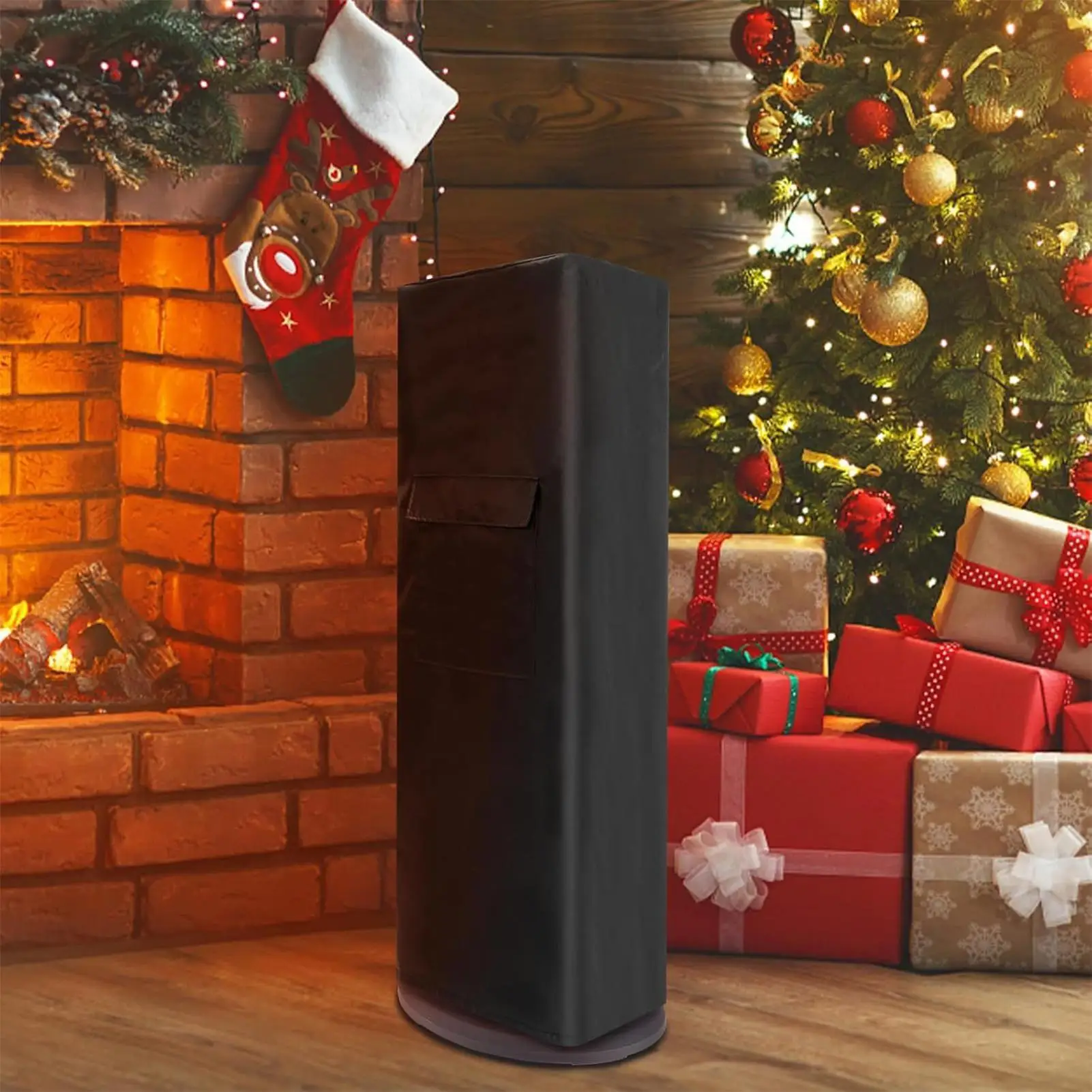 Protector de cubierta de calentador pantalla ajustable resistente con cremallera cubierta de lámpara de calor para exterior invierno hogar aire acondicionado Exterior