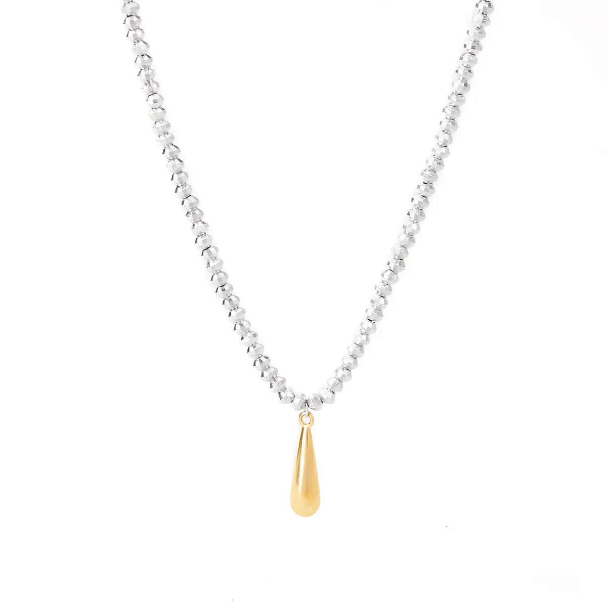 

2025 New Arrival 18K Gold Plated S925 Sterling Silver Water Drop Pendant Necklace for Women Light Luxury Niche Design Trendy