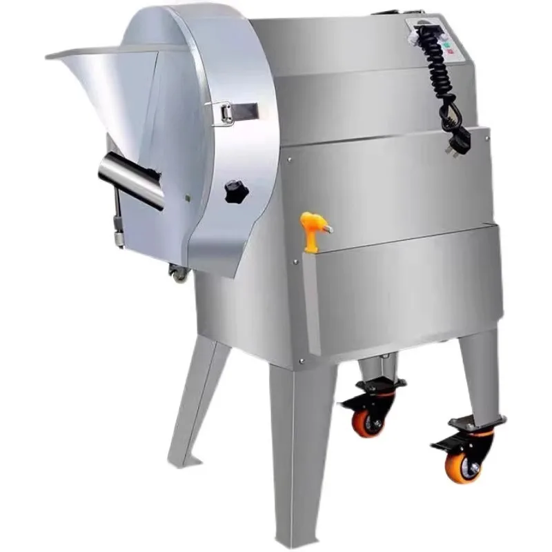 

Commercial Automatic Vegetable Cutter Machine Multifunctional Dual Head Slicer Shredder Dicer For Potato Carrot Cucumber Onion