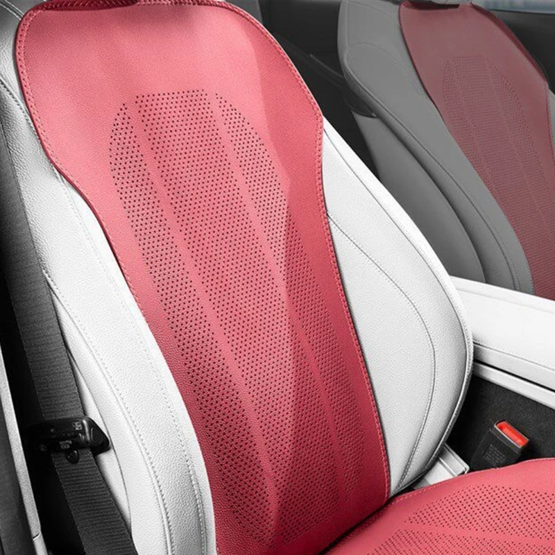41XA Ventilation Car Back Cushion With Ergonomic Design Breathable Leather Back Cover For Maximums Comfortable