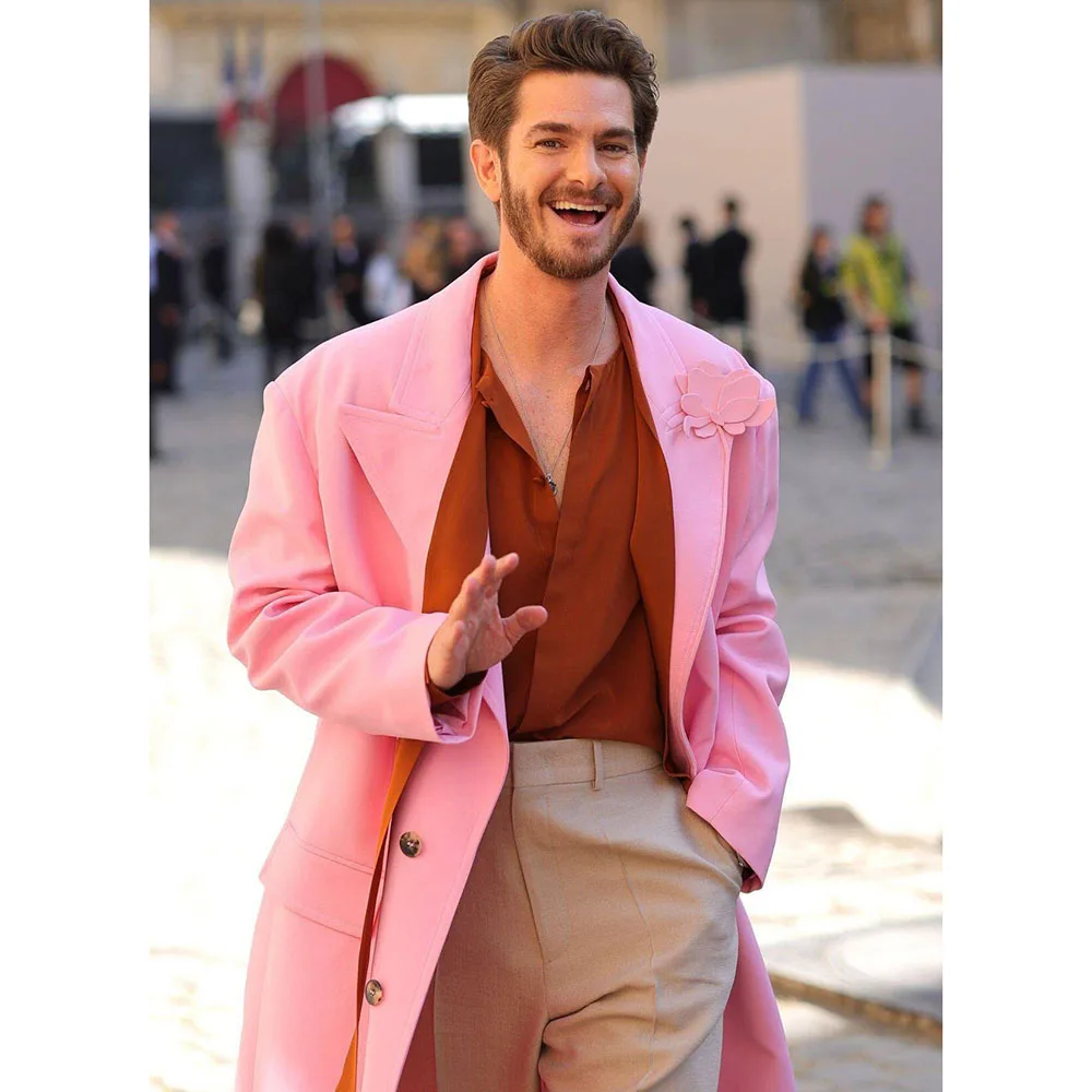 

Pink Men Suits 2 Piece Jacket Pant High Quality Fashion Business Formal Occasion Single Breasted Special Male Clothing Casual