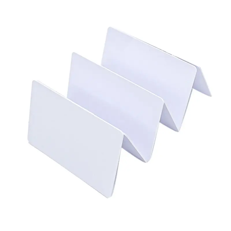 A25P 100 Piece UHF 860-960Mhz Long Read Range White Card Passive UHF RFID PVC Card Electronic Accessories For Access Management