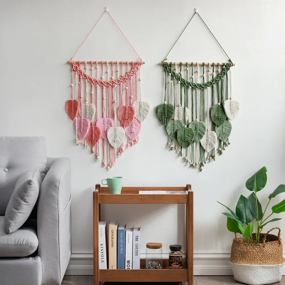 

Room Hand-woven Leaf Hangings Hanging Wall Home Decorations Hotel Tapestry Decor Bohemian