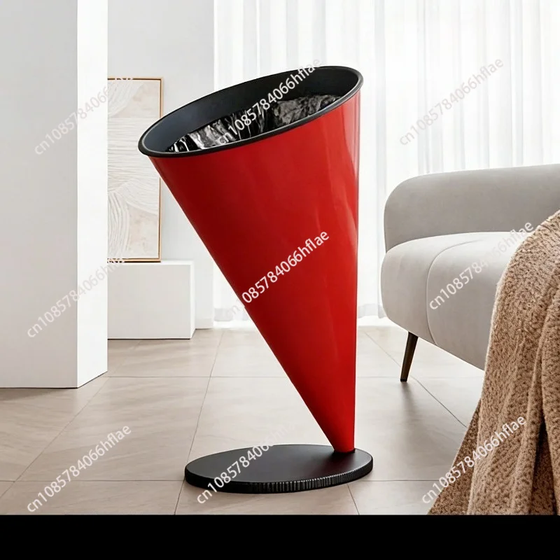 Space wave trash can household living room light luxury high-end kitchen art office creative high value