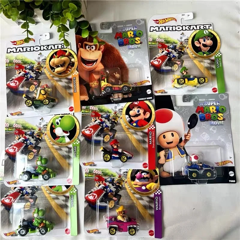 Genuine In Stock Hot Wheels Gbg25 Super Mario Bros. Movie Mariokart Car 1/64 Die Casting Car Model Toys Children Festival Gifts