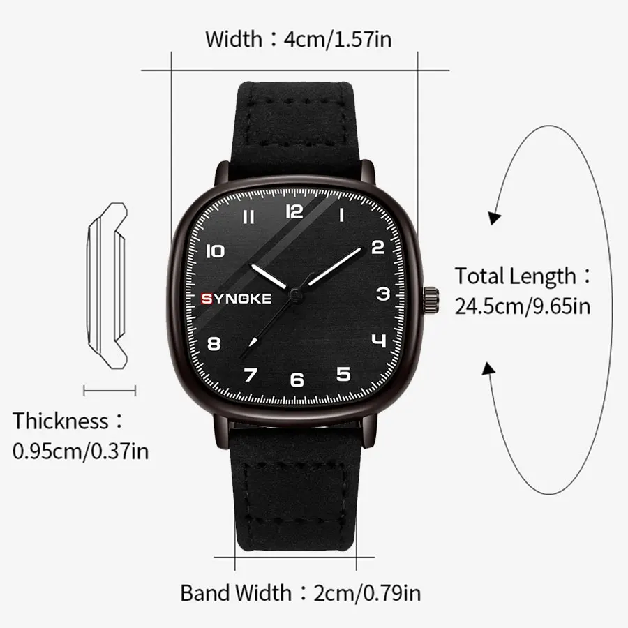 SYMOKE Top Brand Quartz Watch For Men Military Women Watches Sports Leather Strap Wristwtach Ultrathin Dress Clock Gift 2023 New