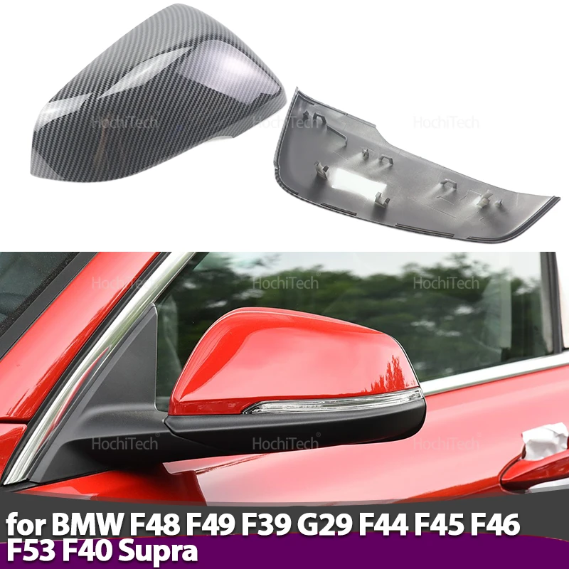 

For BMW F48 F49 F39 G29 F44 F45 F46 F53 F40 for Toyota Supra Carbon Fiber Look Rear View Mirror Cover Style Side Wing Mirror Cap