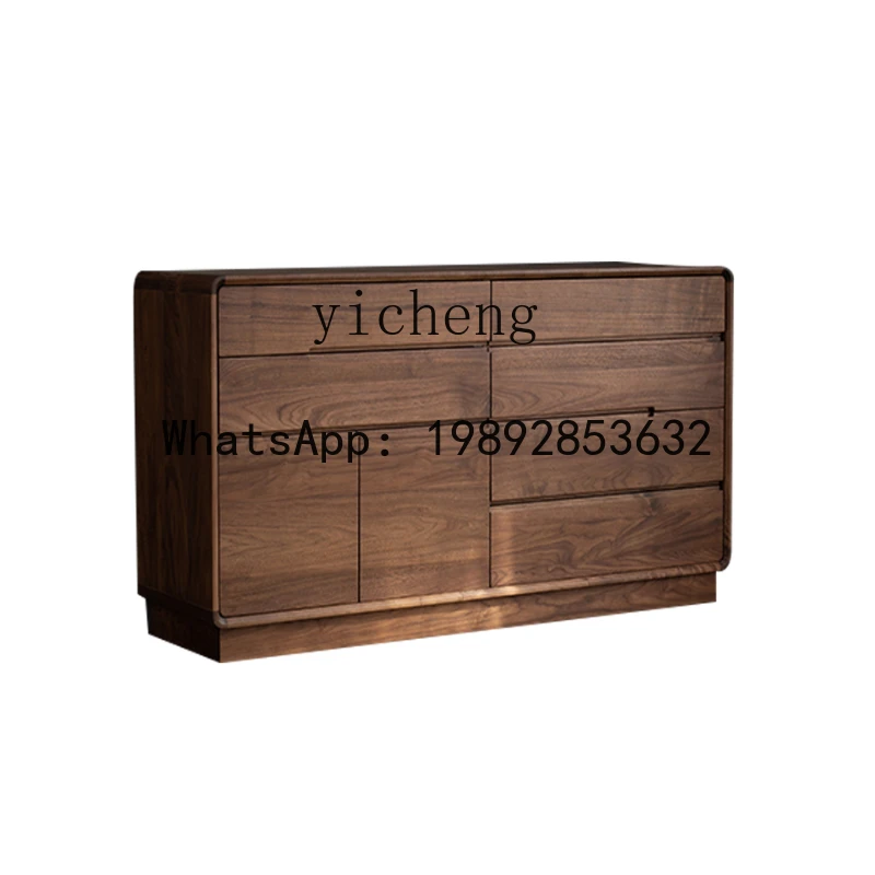 Bedroom Bed Front Cabinet Living Room Multi-Functional Storage Cabinet Solid Wood Storage Cabinet