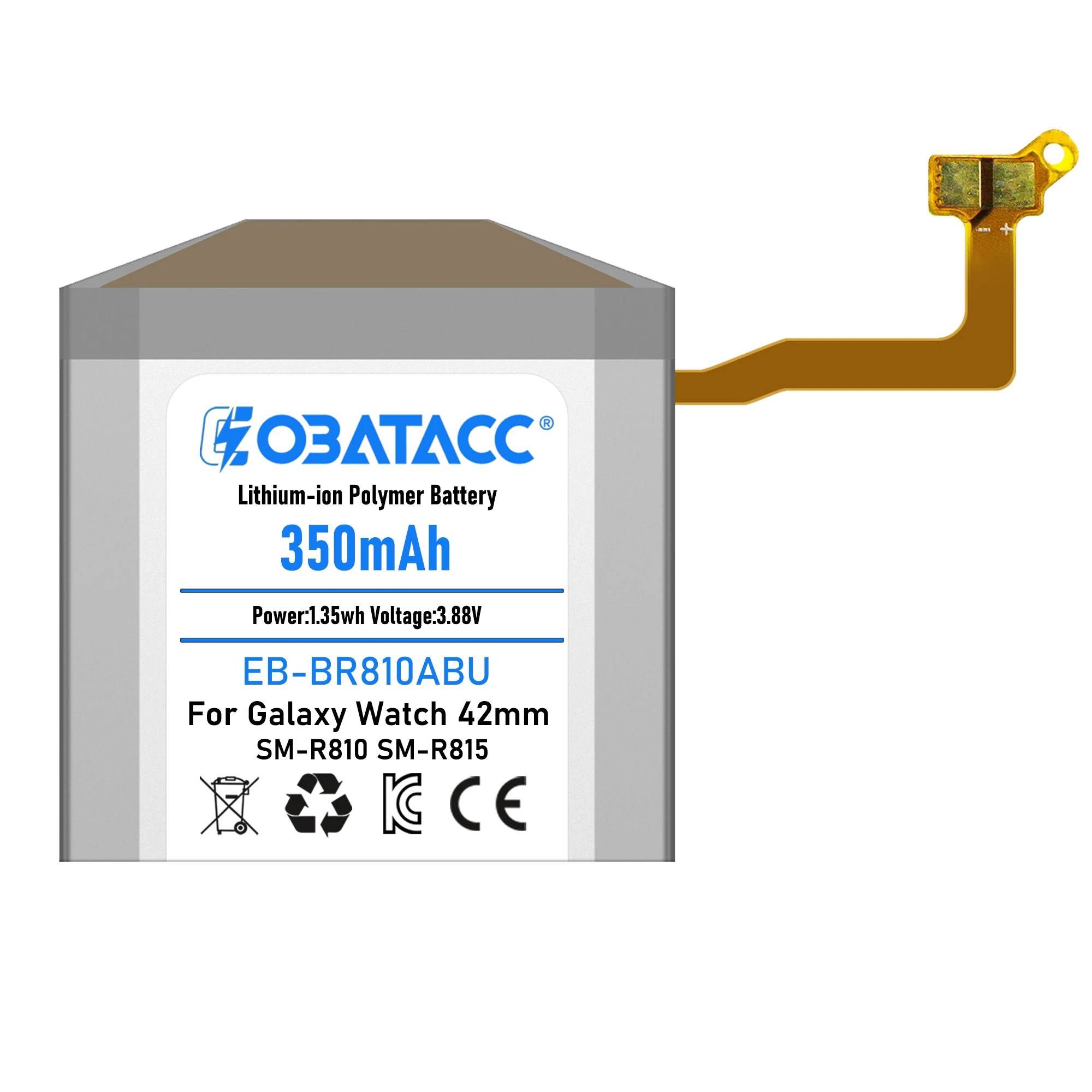 2026 Years New EOBATACC EB-BR810ABU 350mAh Battery  For SAMSUNG S4 42MM SM-R810 R810 R815 SM-R815 SM-R810 + Free Tools